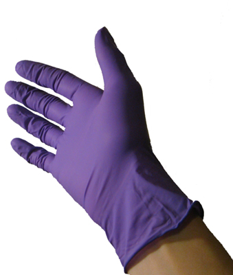 Purple nitrile glove 7925c763
